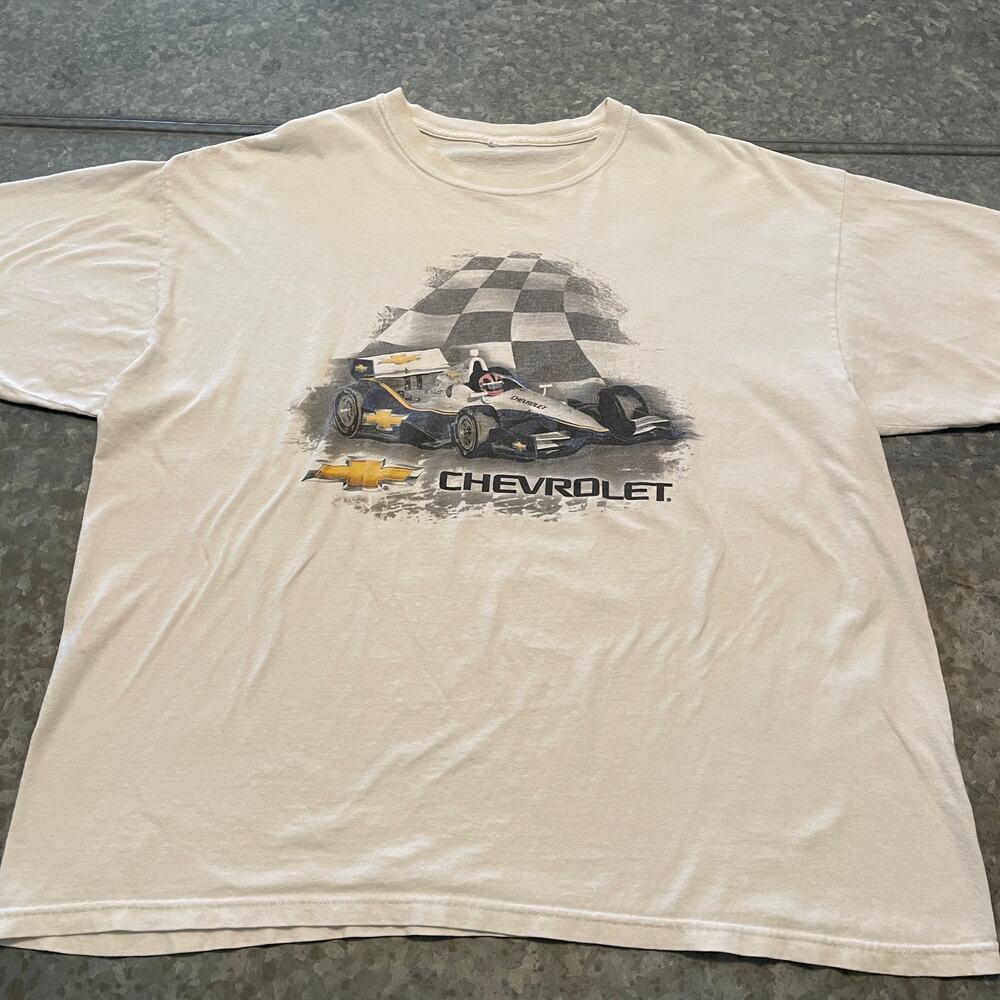 Vintage Chevrolet Chevy Race Car Tee Shirt Mens XL Drag Racing Cars Dad Classic